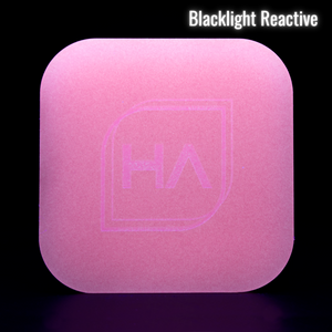 Blacklight reactive 1/8" Pink Glow in the Dark Cast Acrylic Sheet