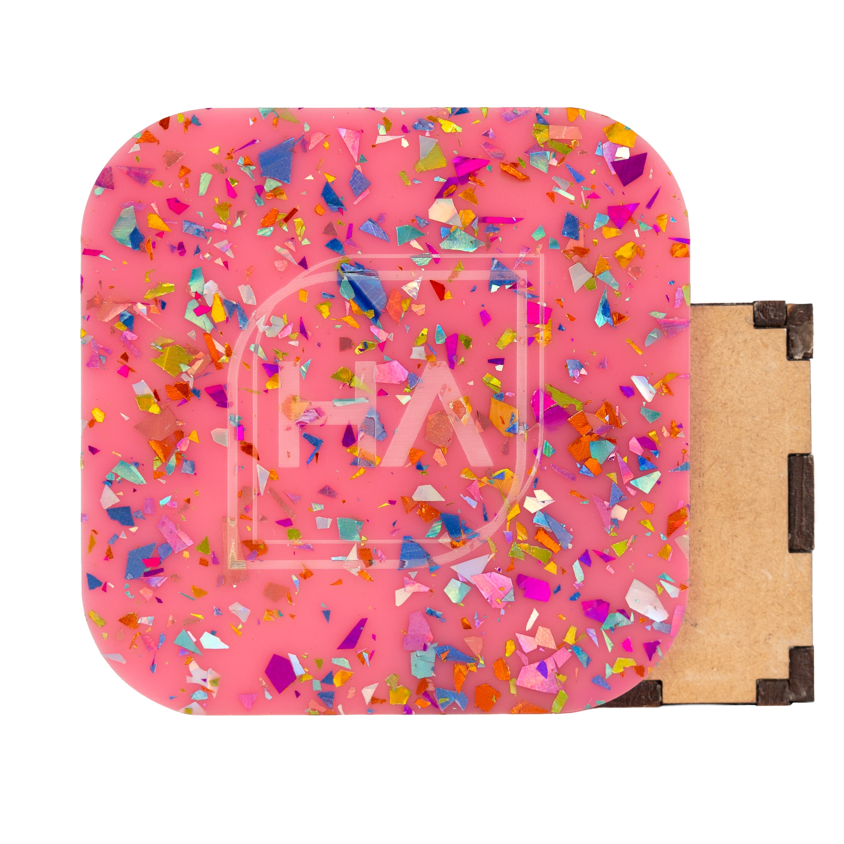 1/8" Bubblegum Pink Princess Flake Cast Acrylic Sheet