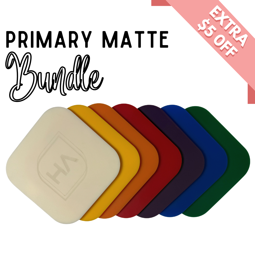 1/8" Primary Matte Cast Acrylic Sheet Bundle