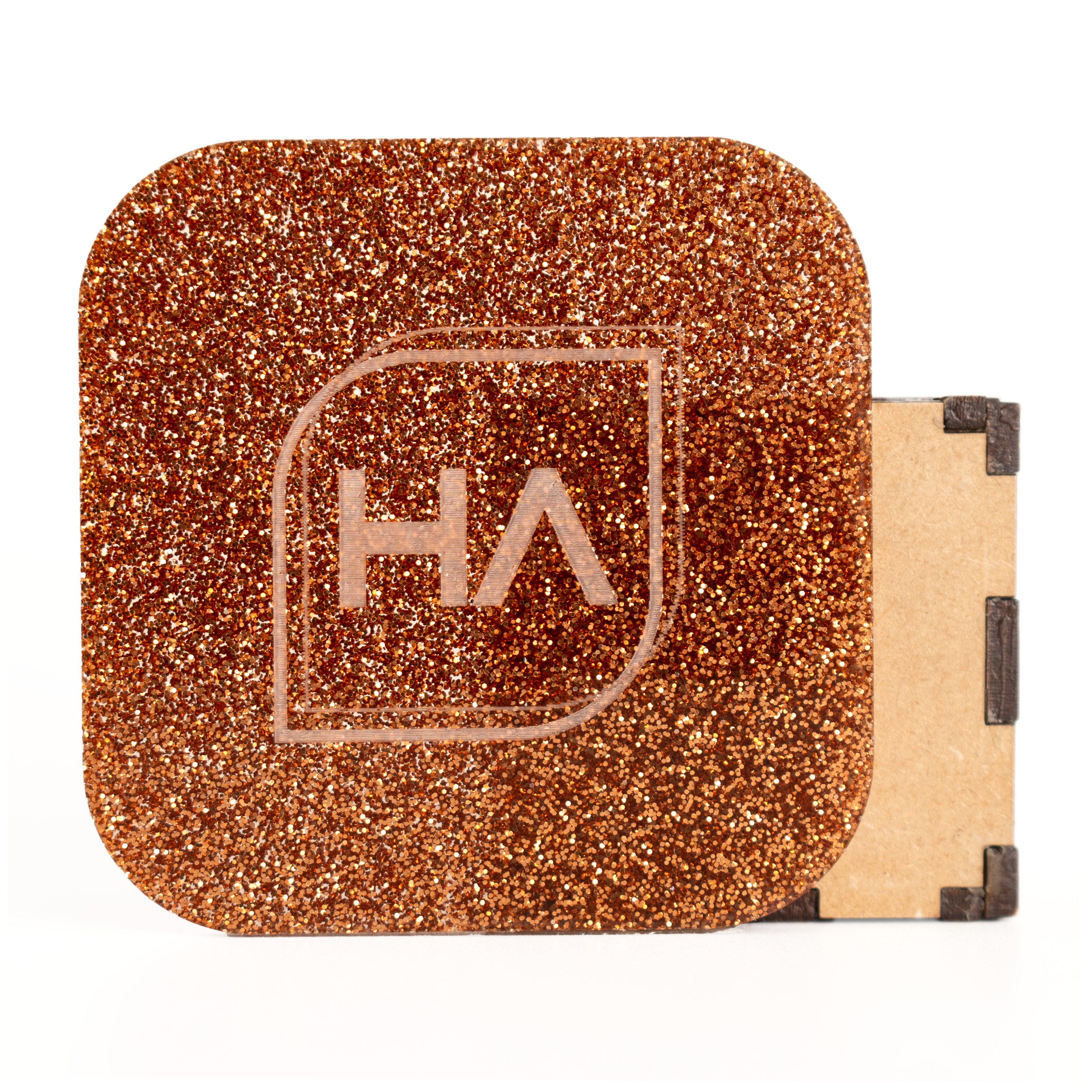 1/8" Pumpkin Spice Orange Glitter Cast Acrylic Sheet