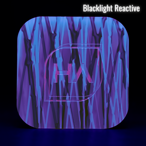 Blacklight reactive 1/8" Purple Flurfle Drizzle Cast Acrylic Sheet