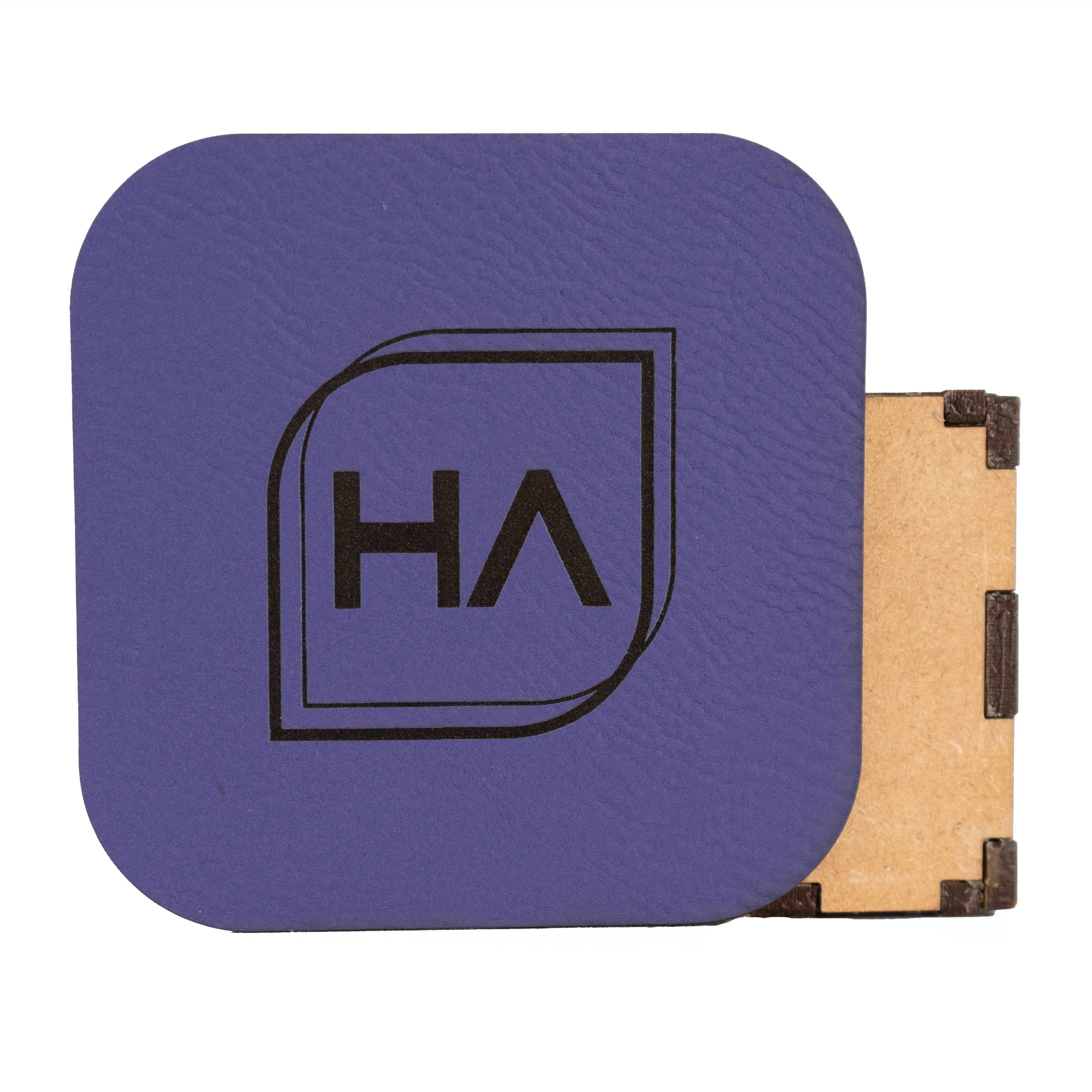 Purple to Black Laserable Leatherette Sheet