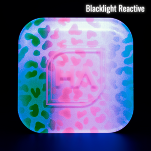 Blacklight reactive 1/8" Rainbow Leopard Cast Acrylic Sheet
