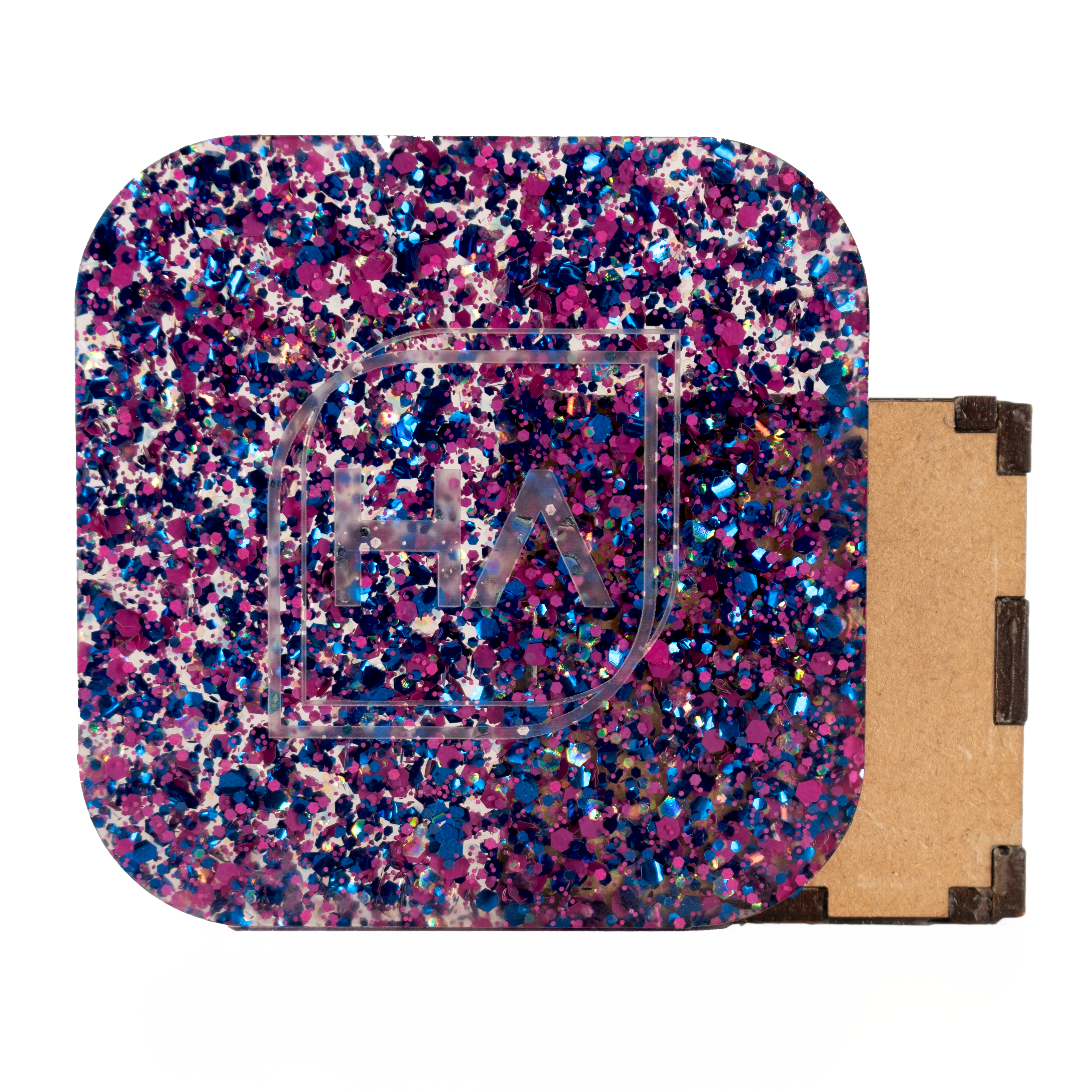 1/8" Razberry Daisy Confetti Cast Acrylic Sheet