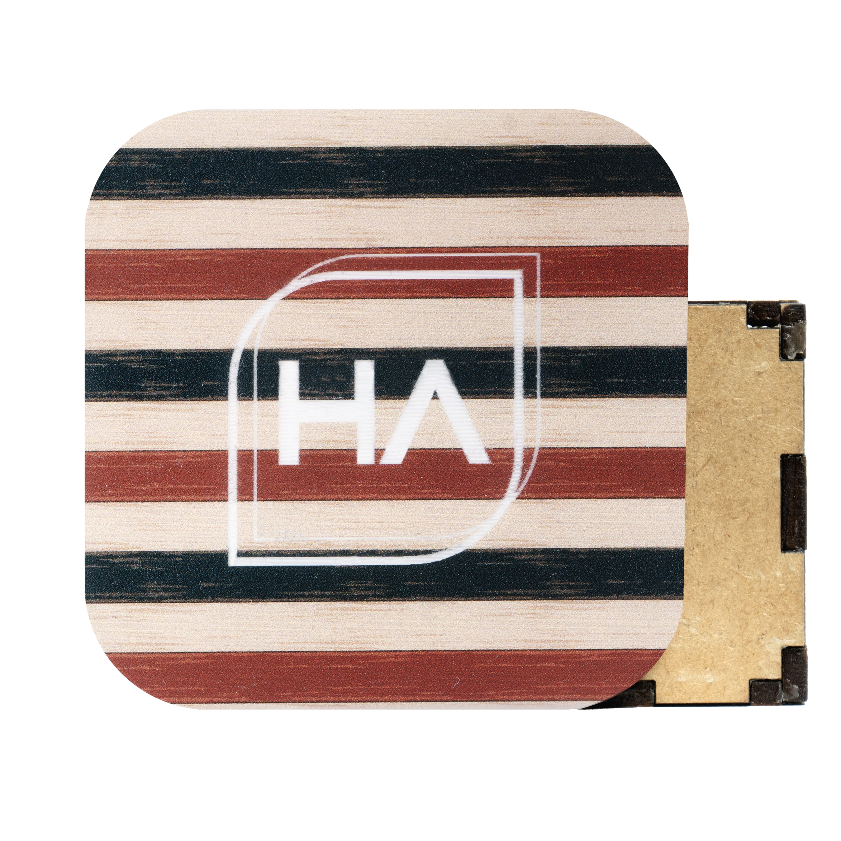 Red, White, and Woodgrain Makerprint