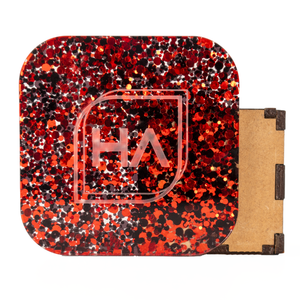 1/8" Red and Black Spirit Dots Cast Acrylic Sheet