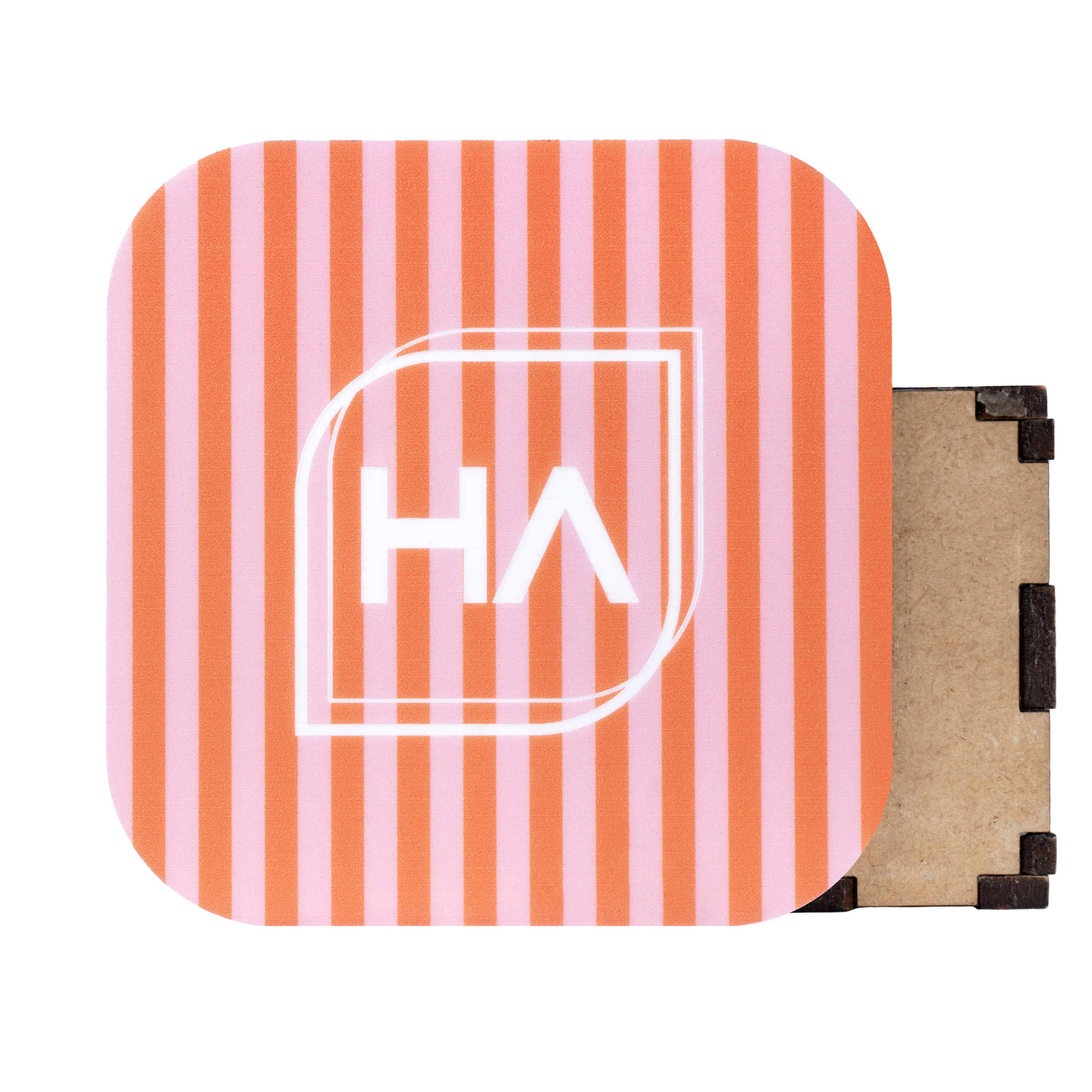 1/8" Red and Pink Stripes MakerPrint Cast Acrylic Sheet