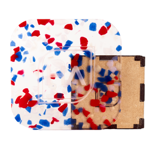 1/8" Red White and Blue Terrazzo Cast Acrylic Sheet