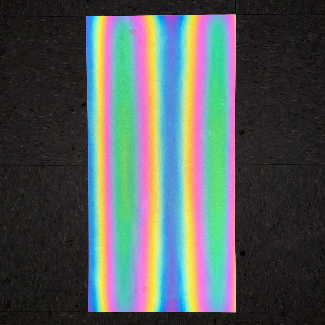 Reflective Rainbow/Black MakerLeatherette Sheet