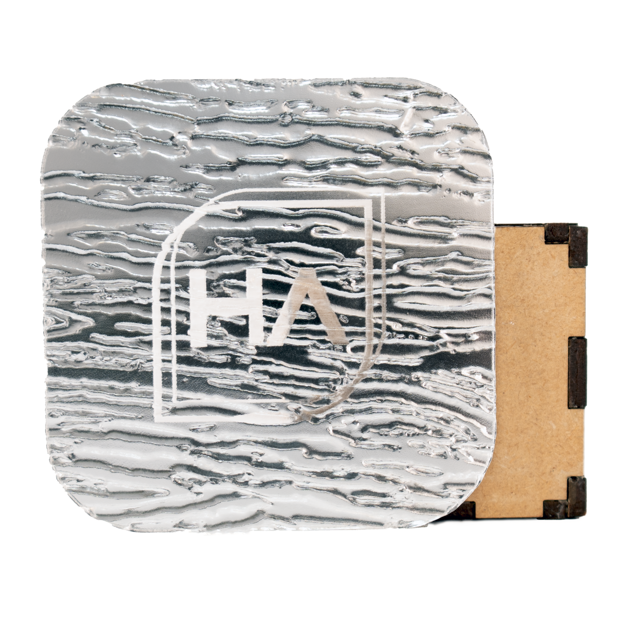 1/8" Ridged Textured Silver Mirror Acrylic Sheet