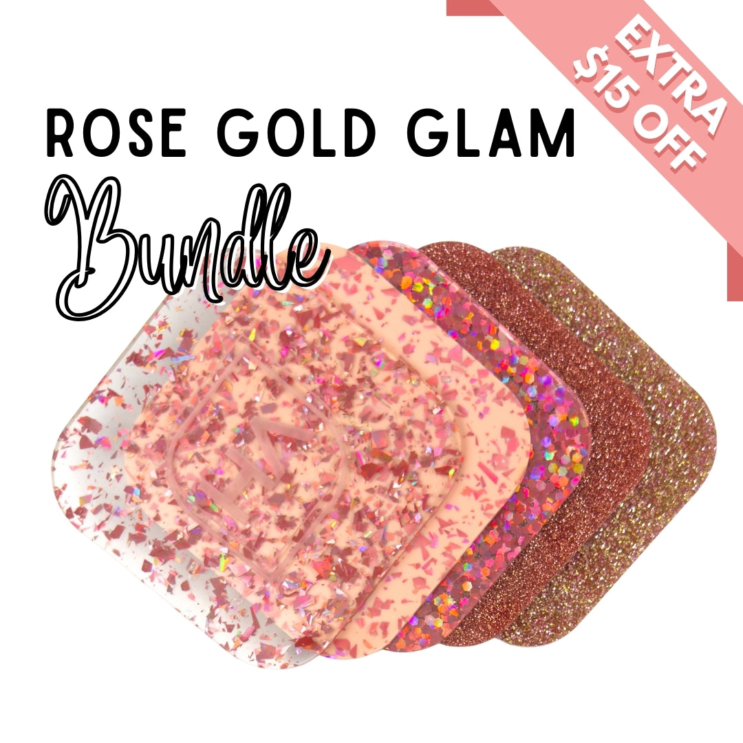 1/8” Rose Gold Glam Cast Acrylic Sheet Bundle