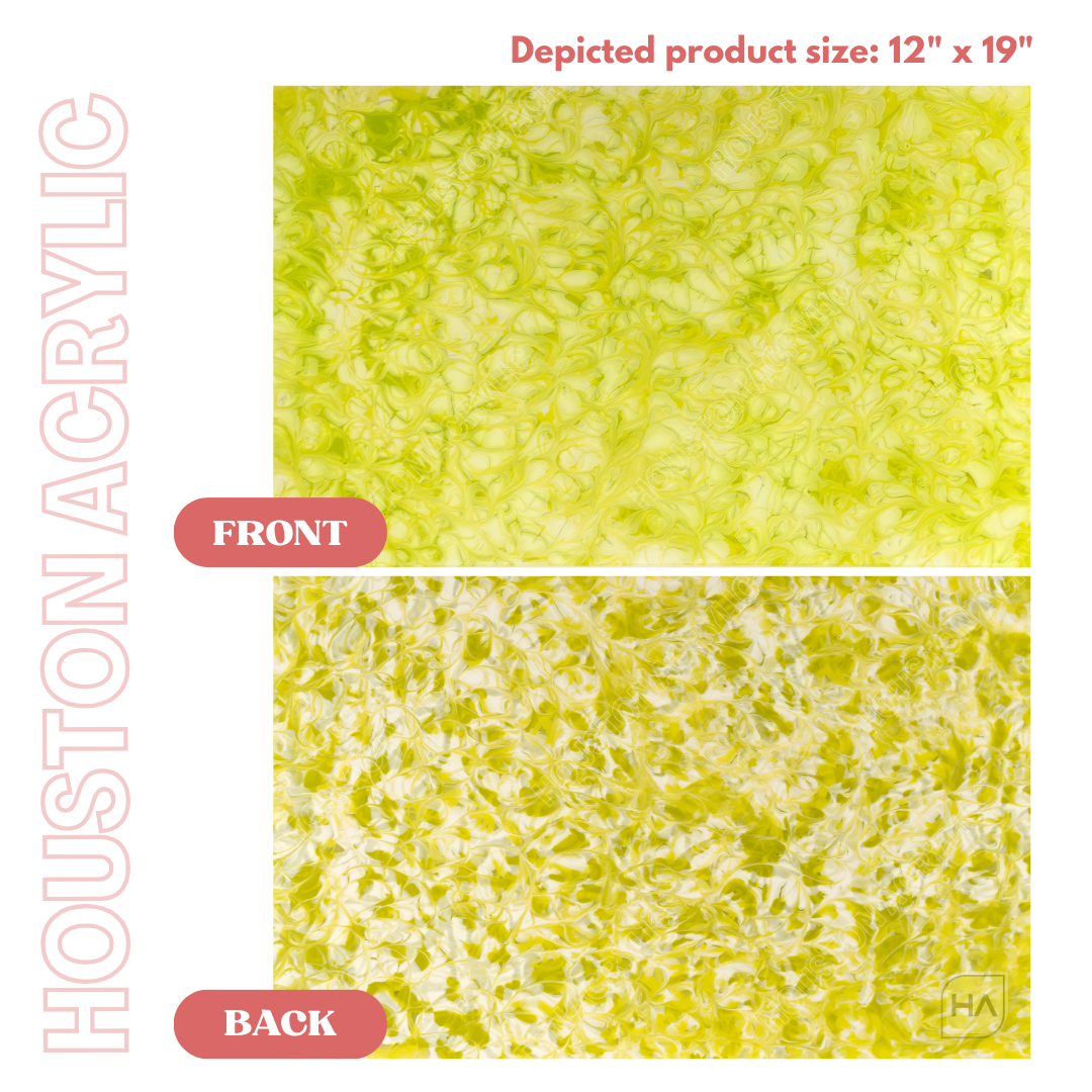 1/8" Sour Apple Swirls Cast Acrylic Sheet