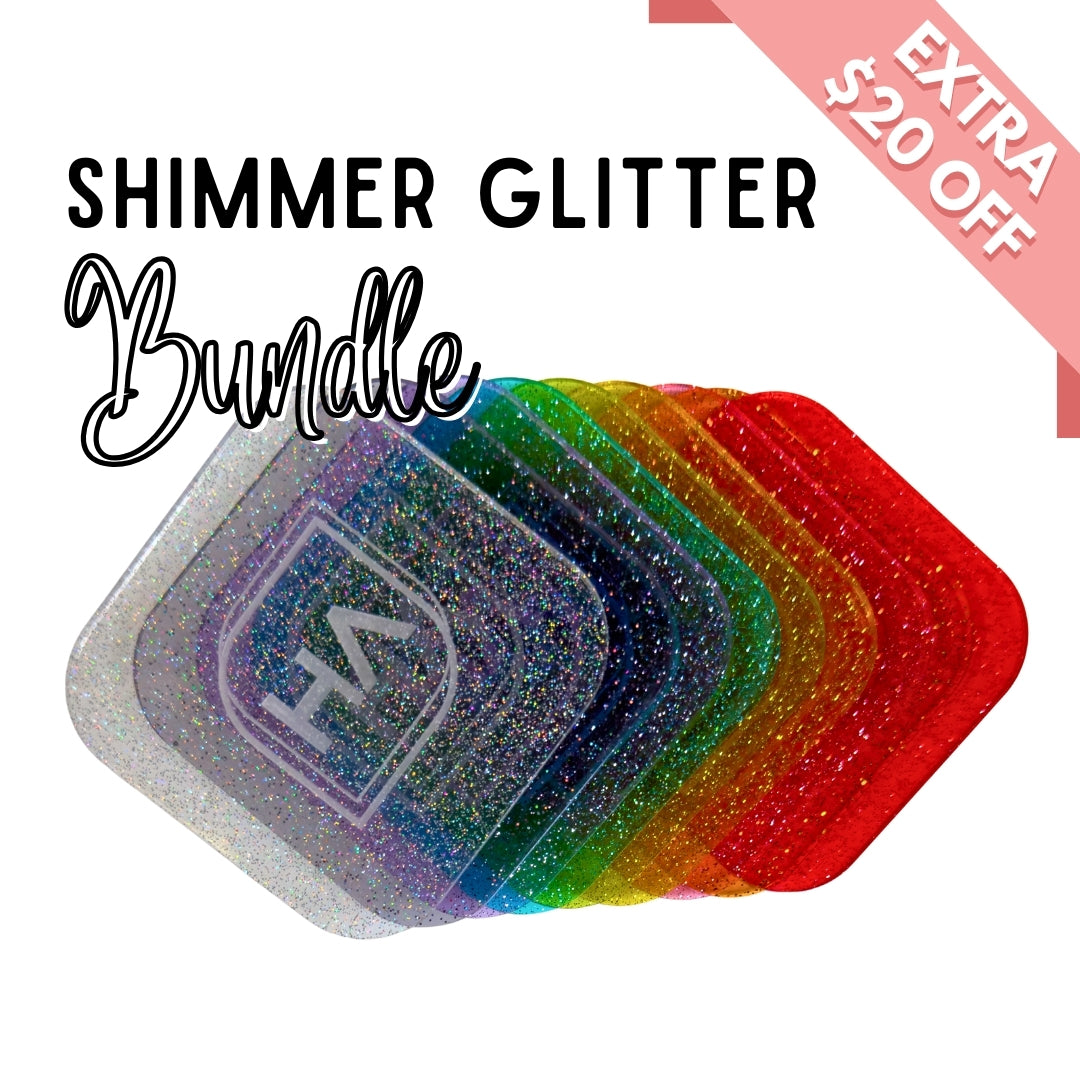 1/8" Shimmer Glitter Cast Acrylic Sheet Bundle
