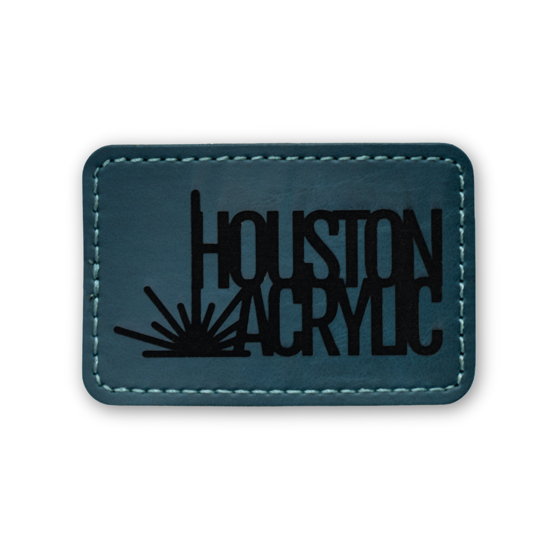 Signature Navy/Black MakerLeatherette Rectangle Patch with Adhesive Back (5 pack)