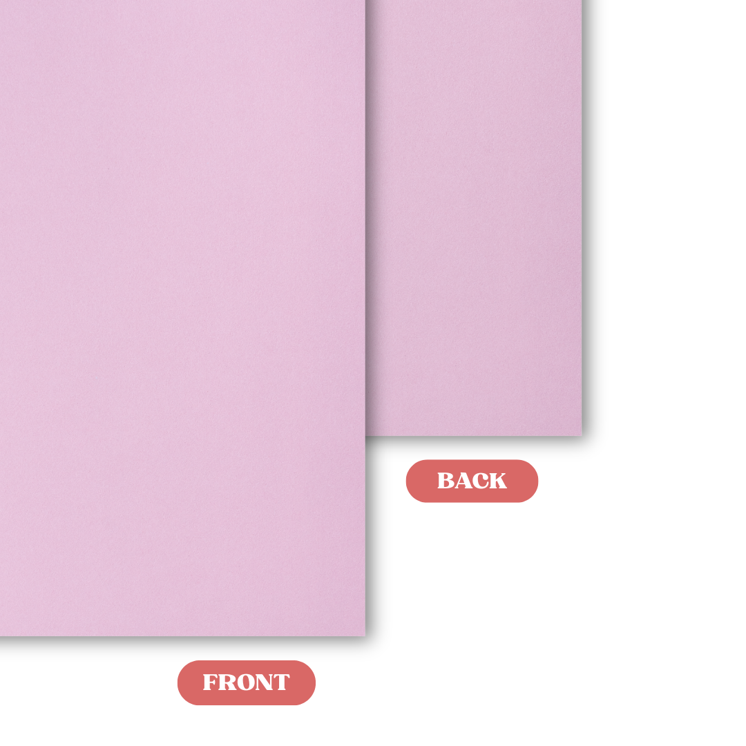 Soft Lavender MakerSuede Sheet Front and Back Comparison