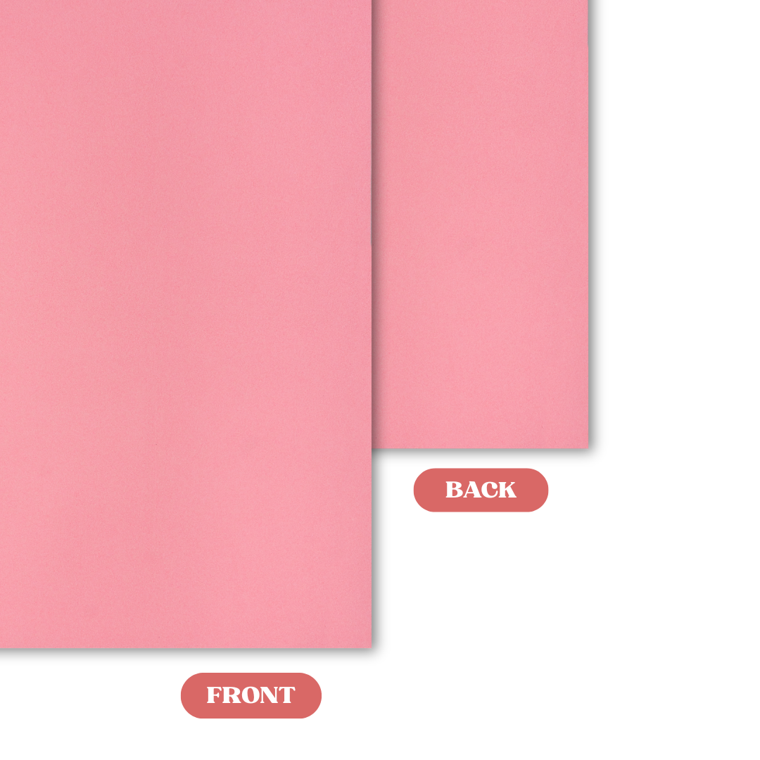 Soft Pink MakerSuede Sheet Front and Back Comparison