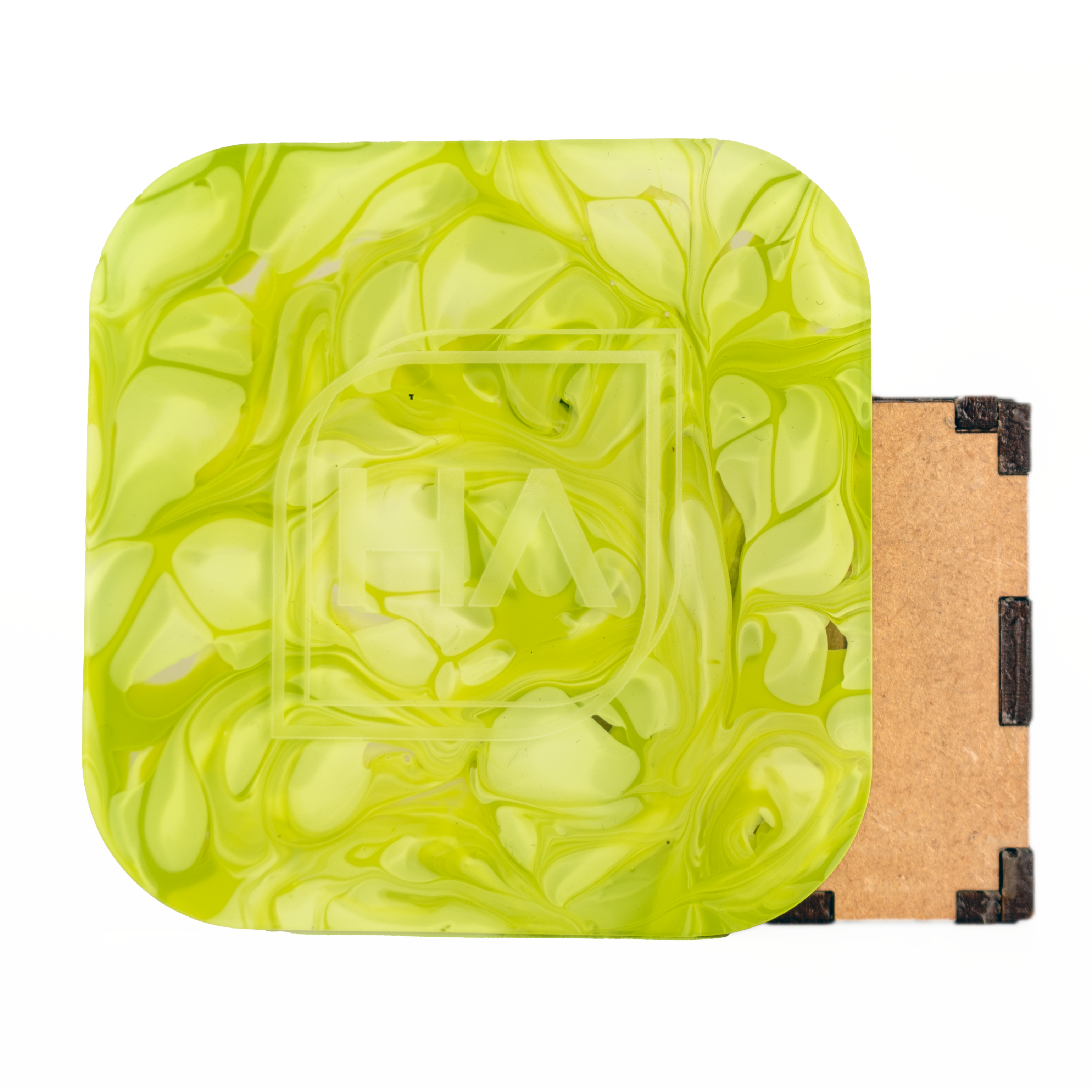 1/8" Sour Apple Swirls Cast Acrylic Sheet