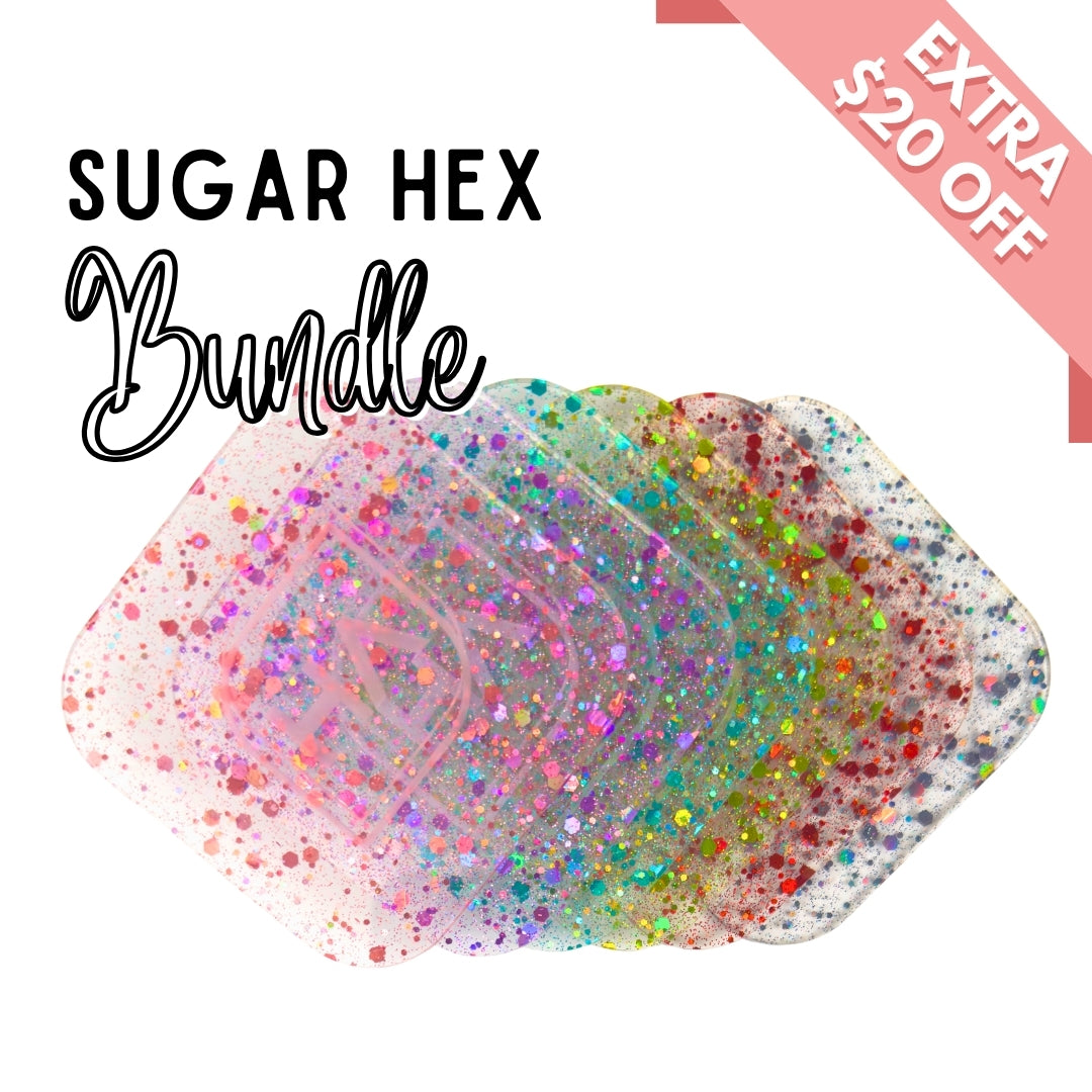 1/8" Sugar Hex Cast Acrylic Sheet Bundle
