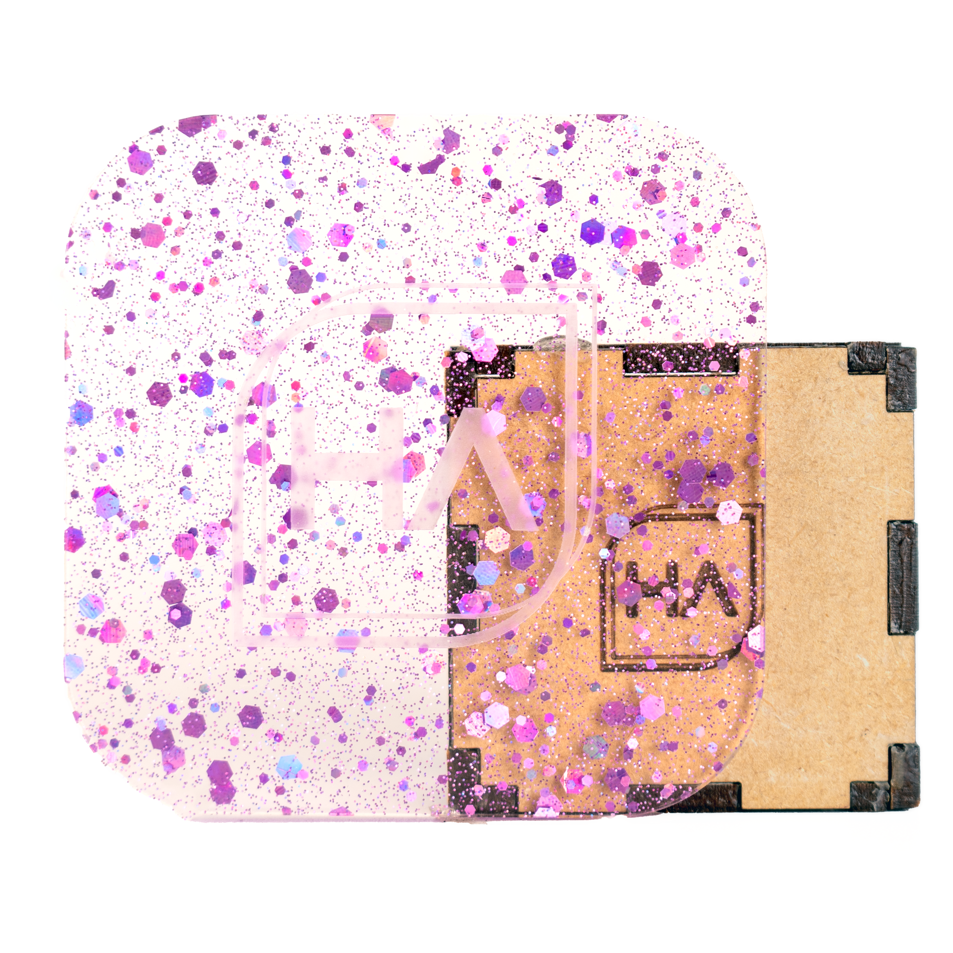 1/8" Sugar Plum Hex Confetti Cast Acrylic Sheet