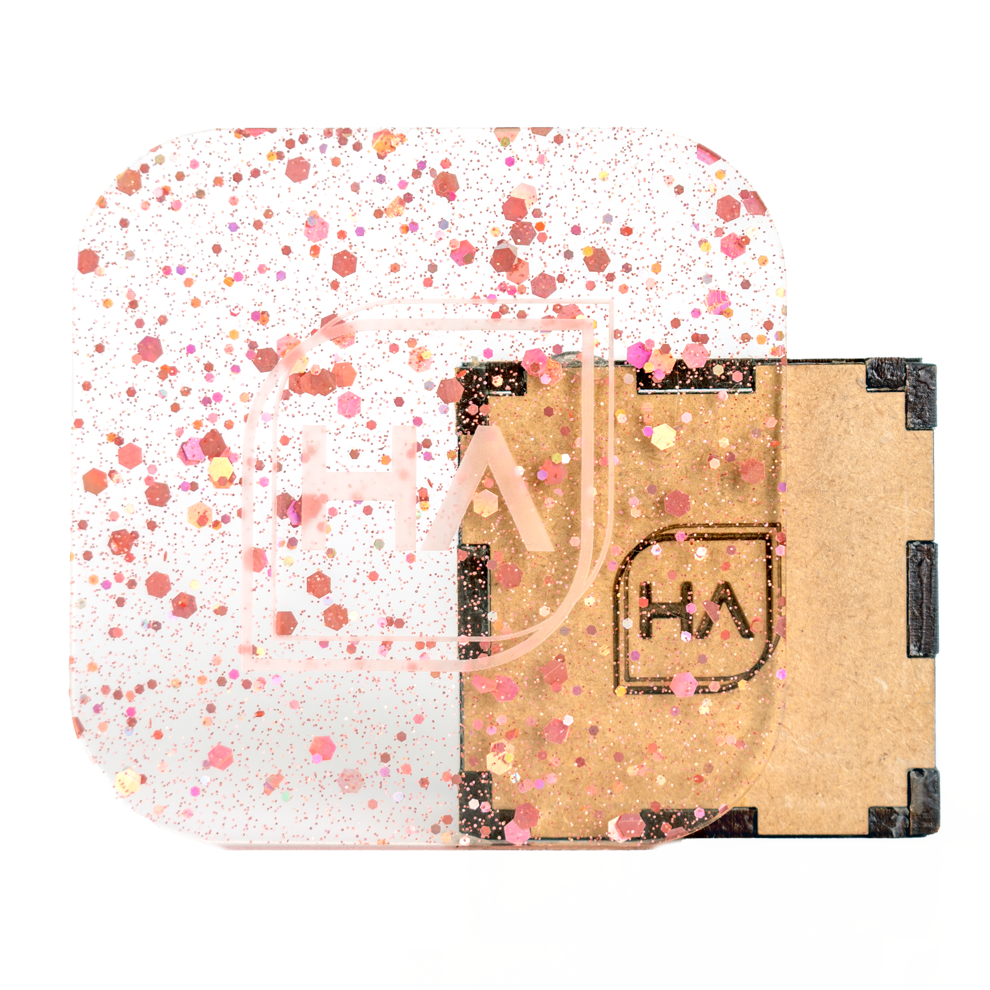 1/8" Sugar Rose Hex Confetti Cast Acrylic Sheet