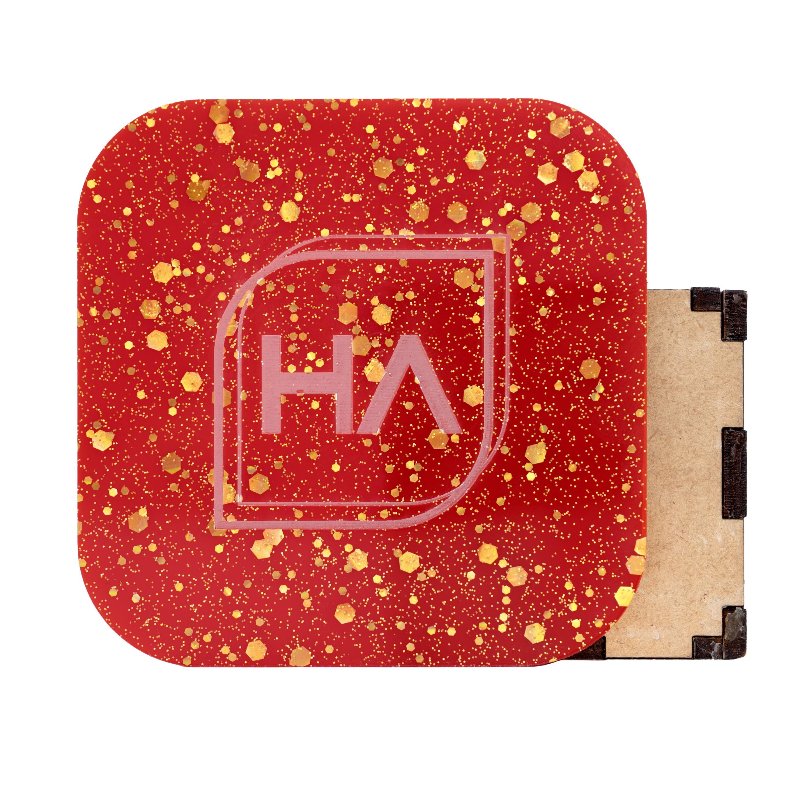 1/8" Sugared Golden Red Cast Acrylic Sheet