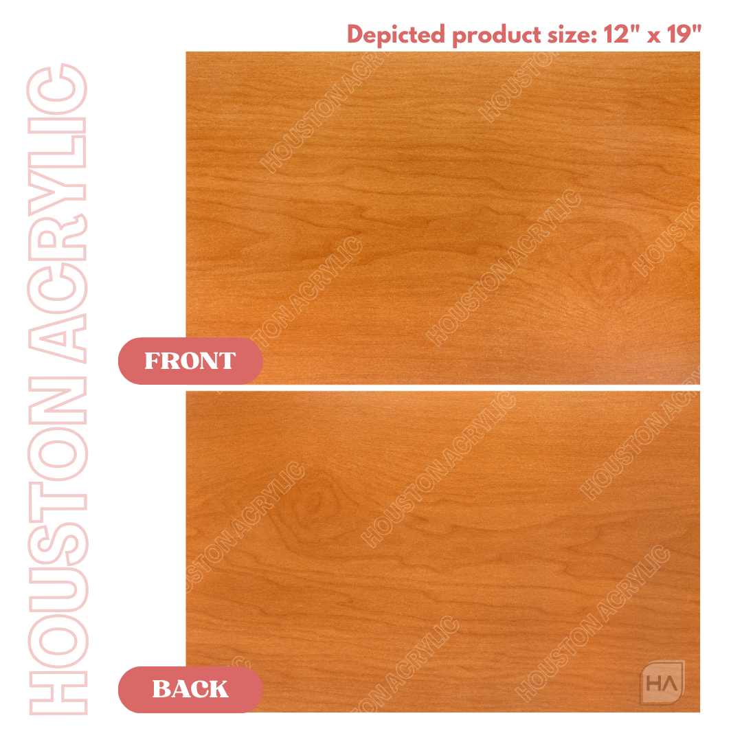 1/8" TruFlat Cherry Full Size Sheet Front and Back Comparison View