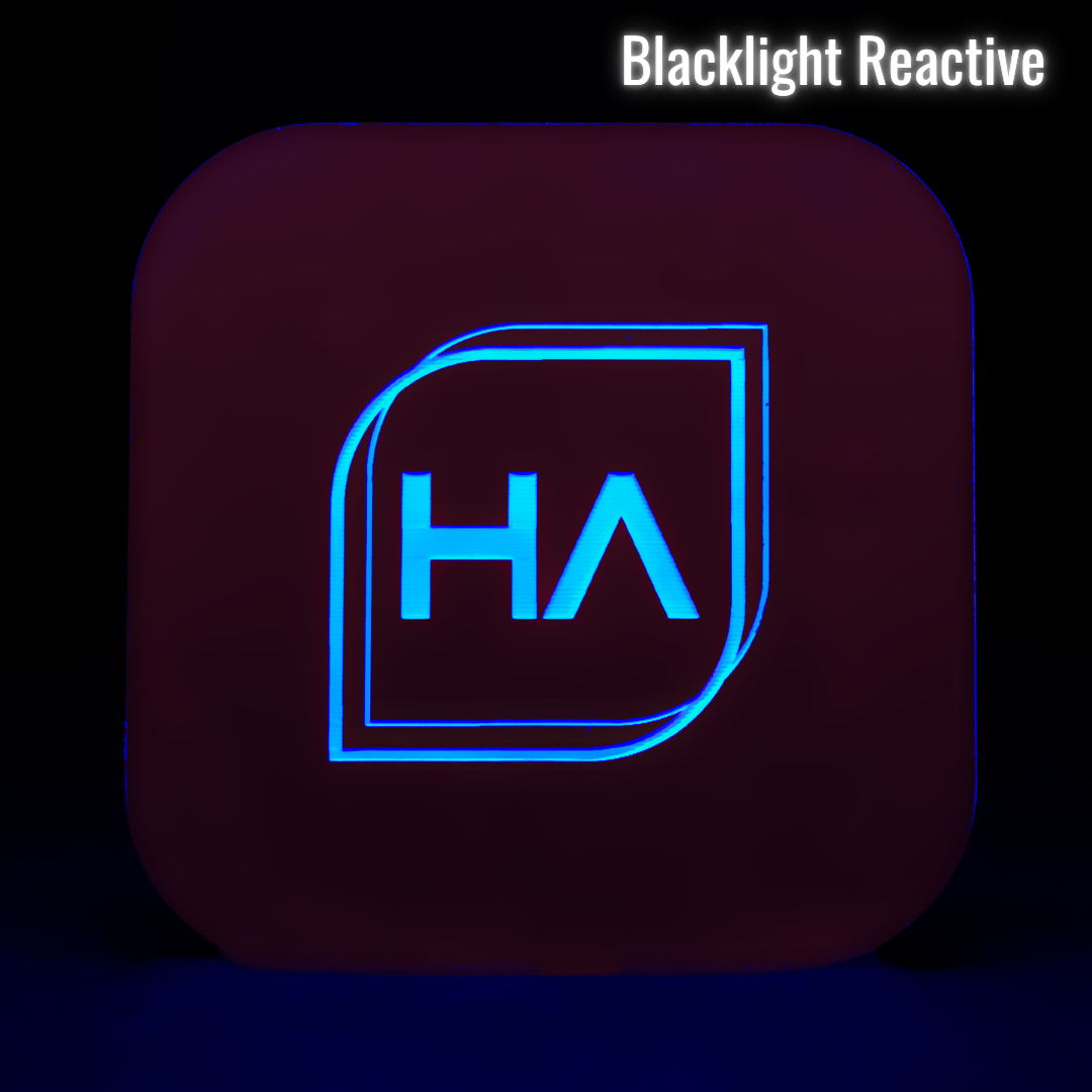 Blacklight reactive 1/8" Two Tone Maroon/White Acrylic Sheet