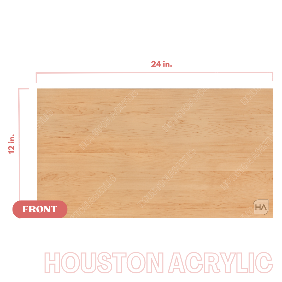 1/16" Two Tone Cashew Wood Grain/Black Acrylic Sheet Full Size Sheet View