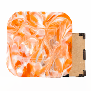 1/8" Tangerine Swirls Cast Acrylic Sheet