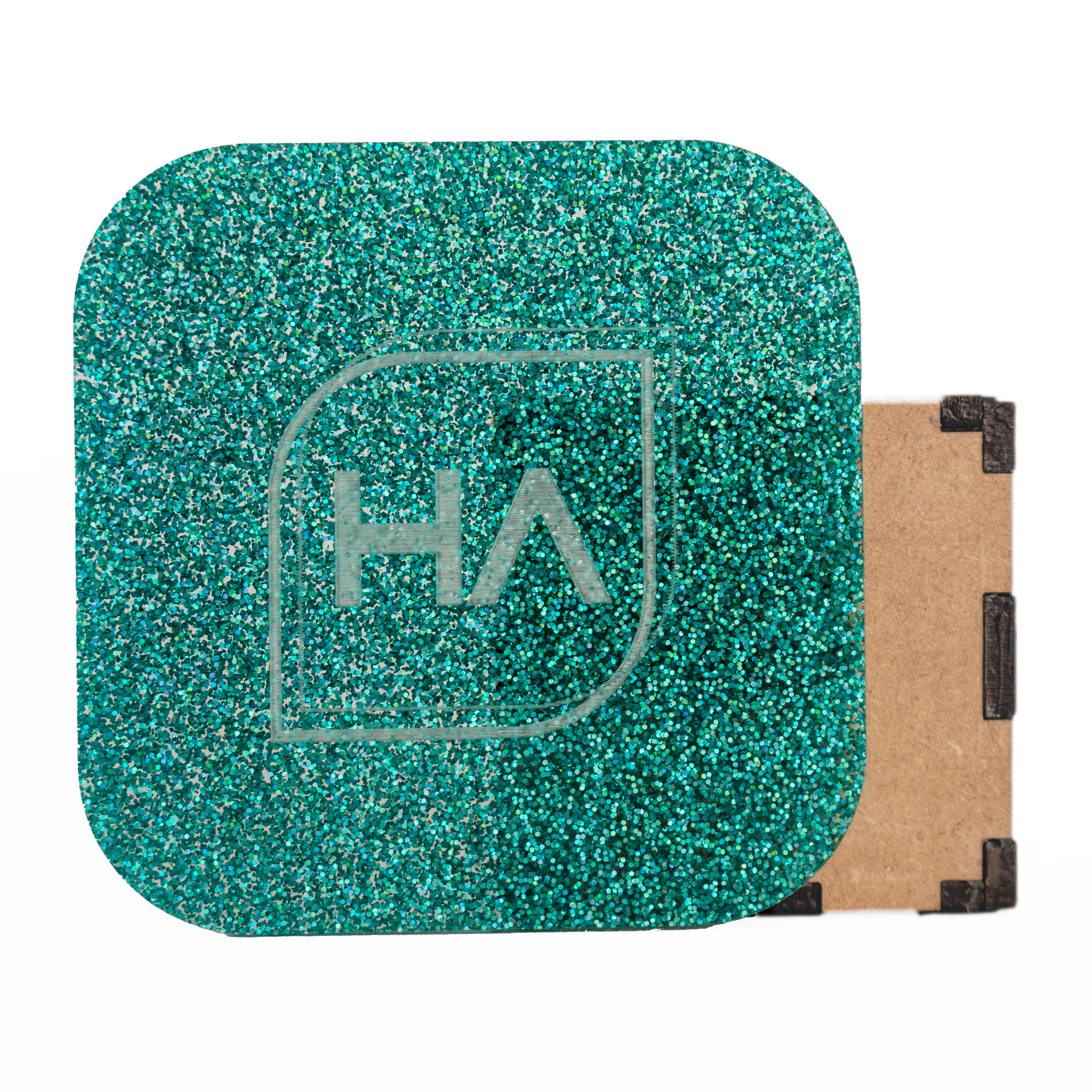 1/8" Teal Glitter Cast Acrylic Sheet