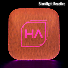 Load image into Gallery viewer, Blacklight reactive 1/8&quot; Textured Fluorescent Pink Cast Acrylic Sheet

