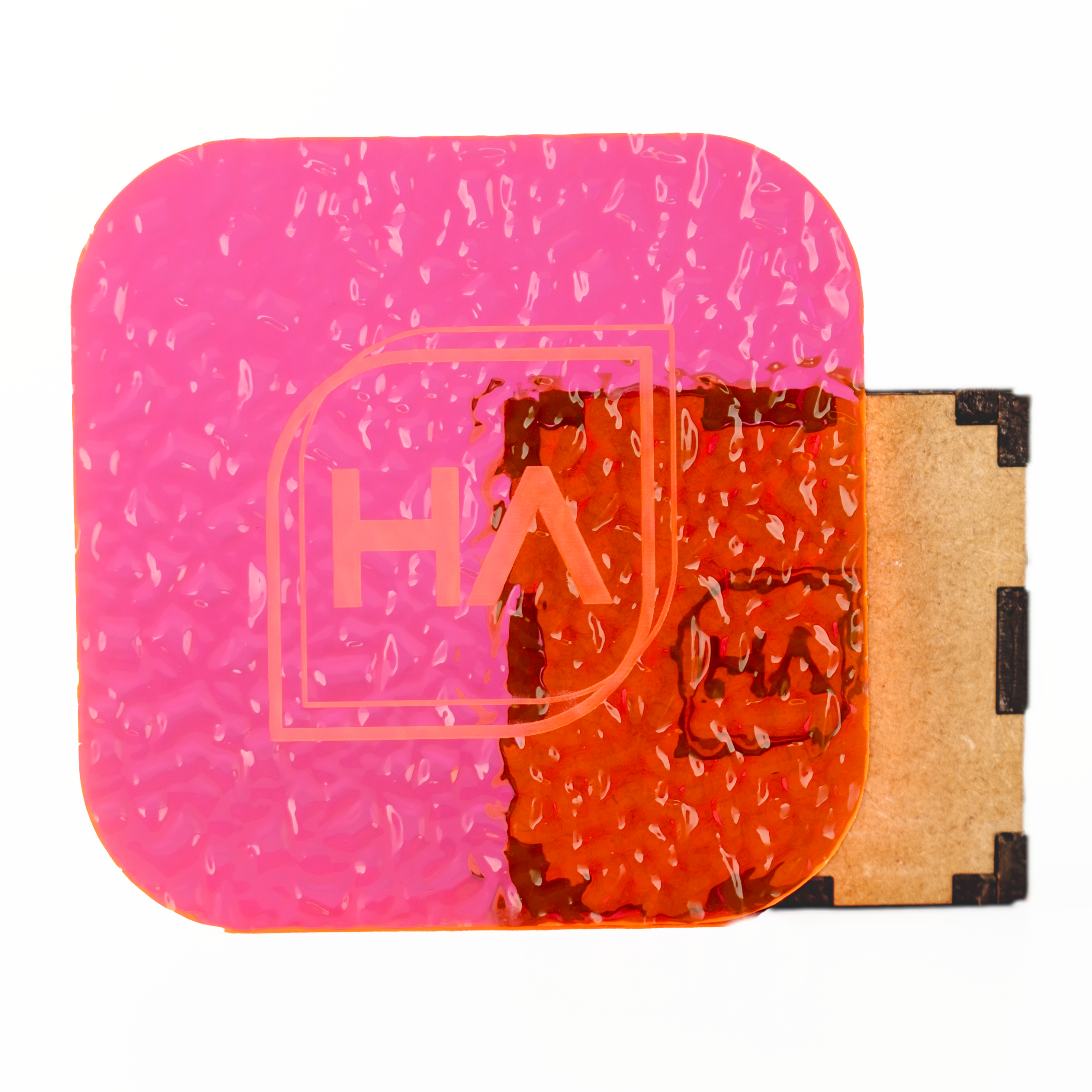 1/8" Textured Fluorescent Pink Cast Acrylic Sheet