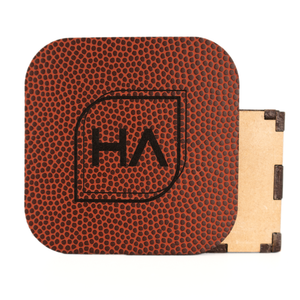 Texturded Football Brown to Black Laserable Leatherette Sheet