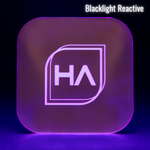 Blacklight reactive 1/8" Translucent Rose Cast Acrylic Sheet