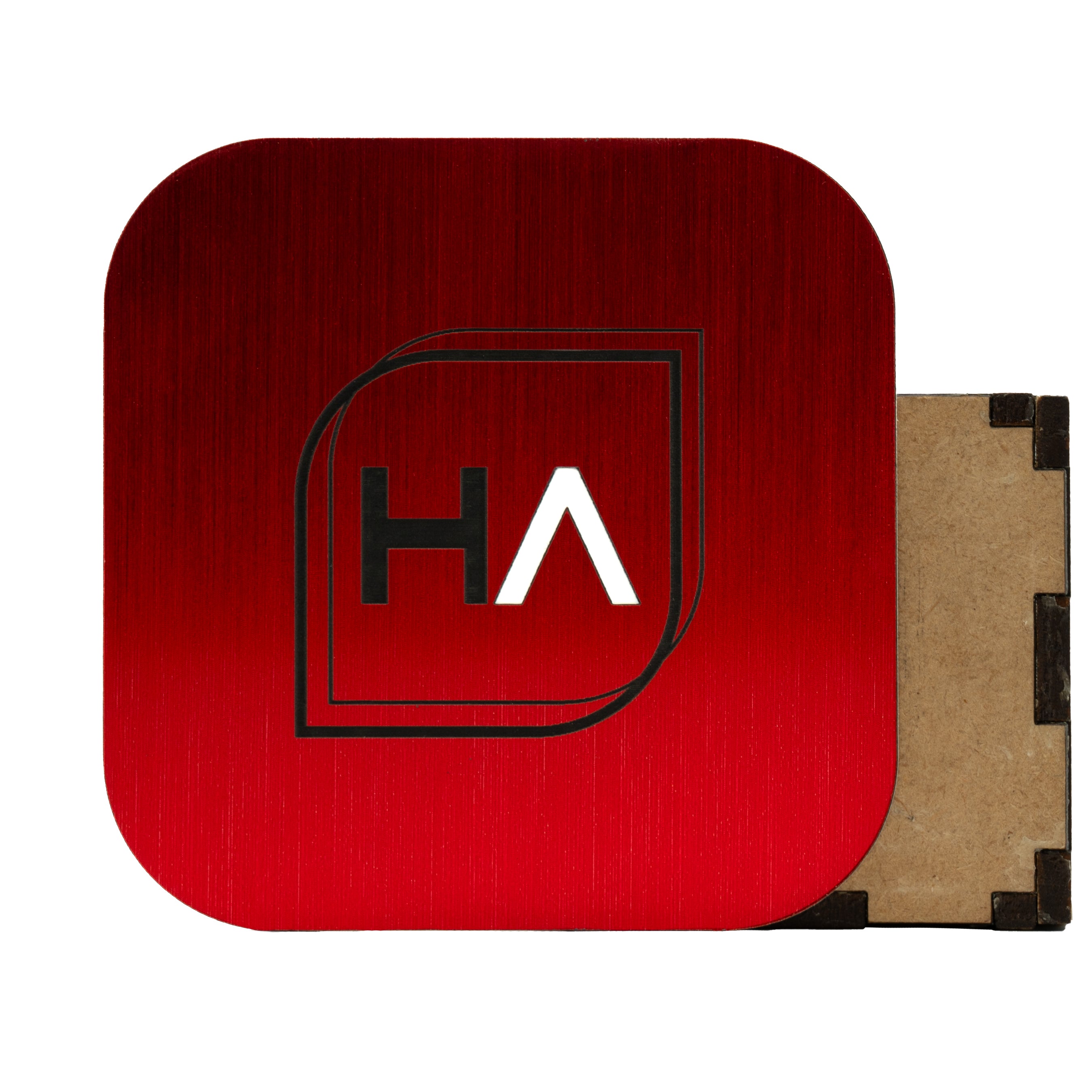 1/16" TriLayer Brushed Red/Black/White Acrylic Sheet