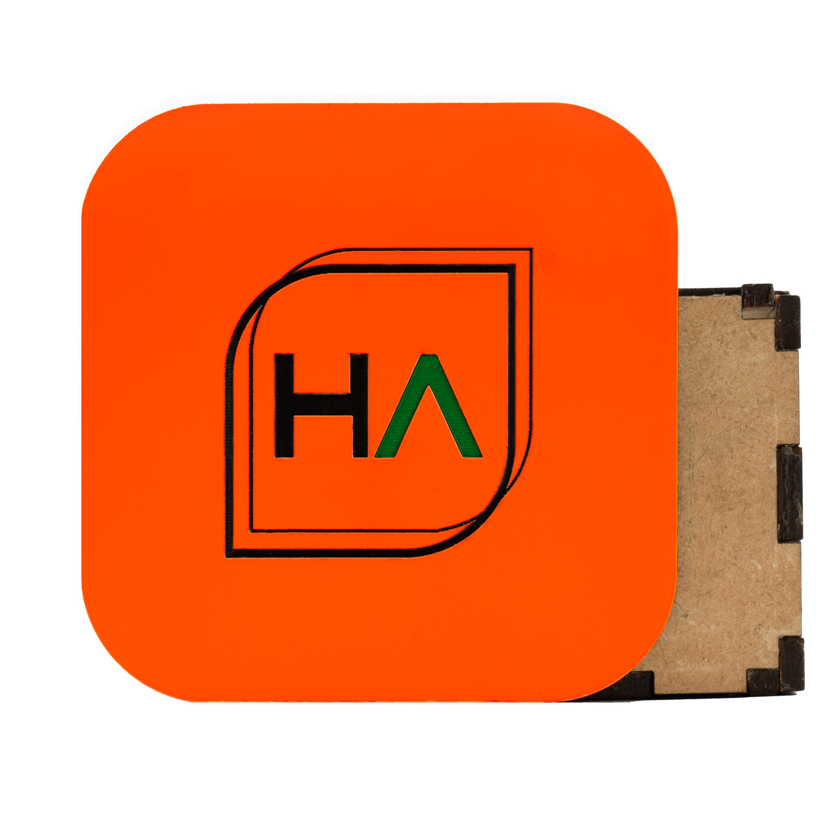 1/16" TriLayer Orange/Black/Green Acrylic Sheet