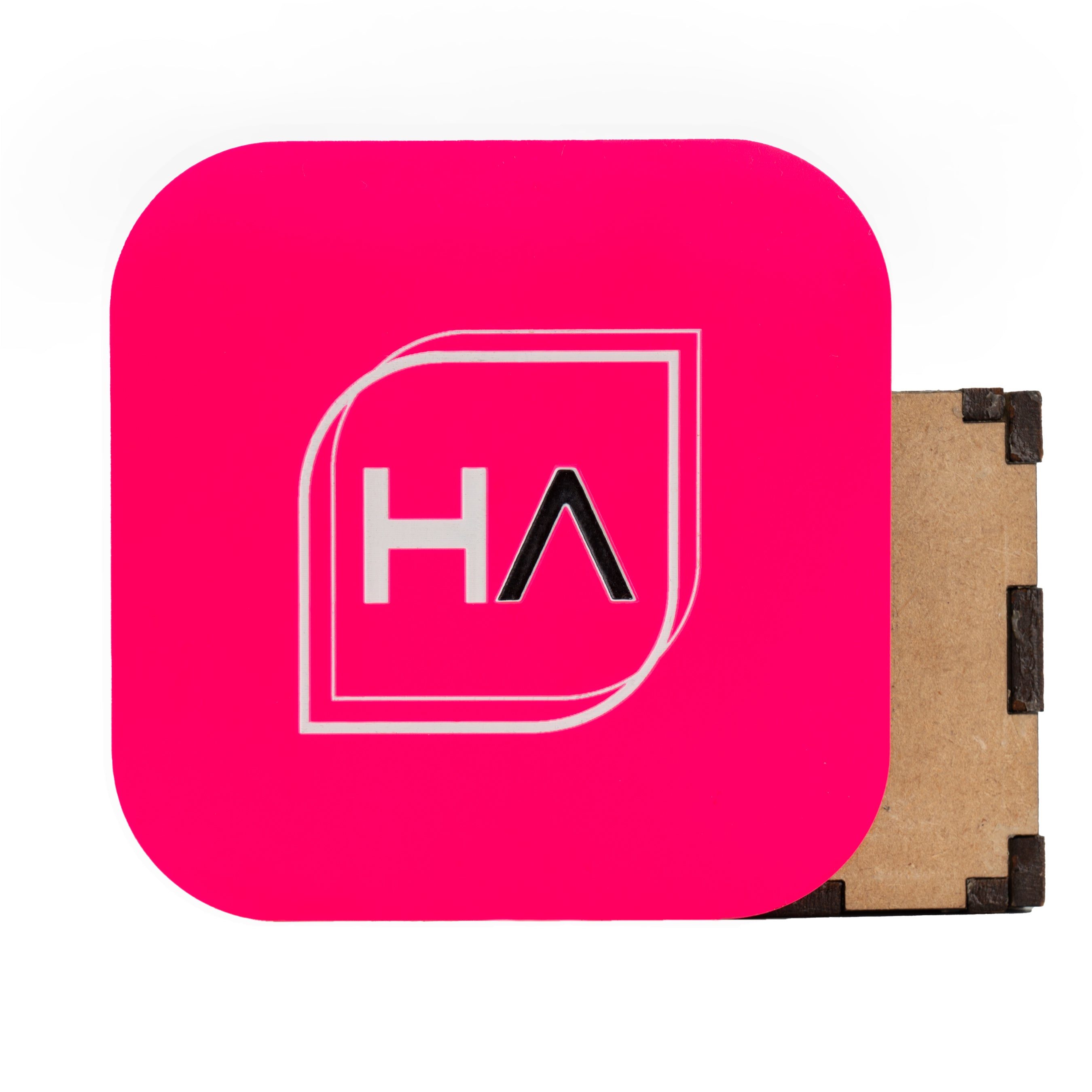 1/16" TriLayer Hot Pink/White/Black Acrylic Sheet