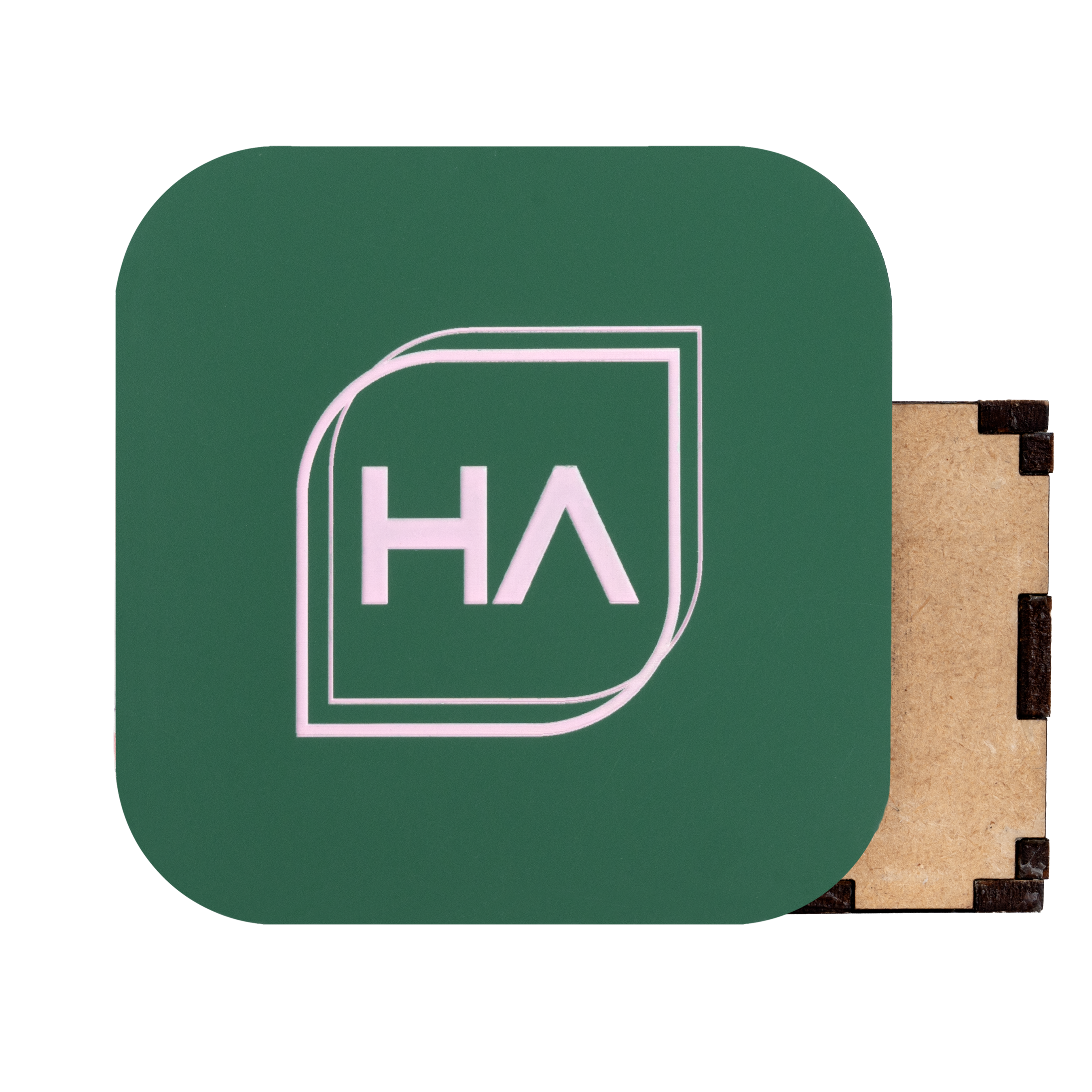 .025" Two Tone Dark Green/  Light Pink Craft Plastic Sheet