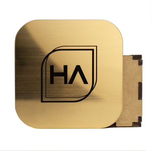 1/8" Two Tone Brushed Gold/Black Acrylic Sheet