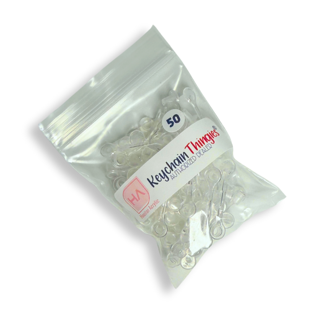 Clear Xtra Strength Keychain Thingies - 50 Pack