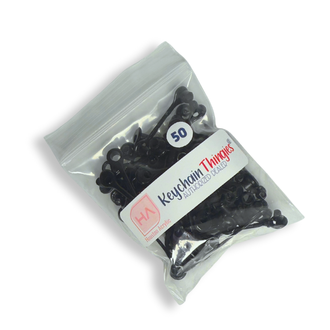 Black Xtra Strength Keychain Thingies - 50 Pack – Houston Acrylic