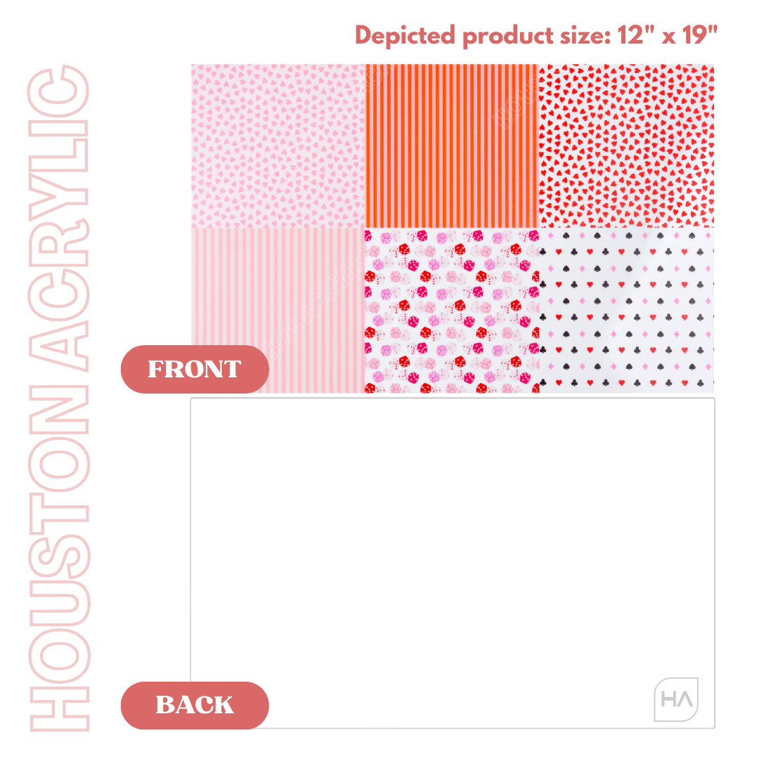 1/8" Valentines MakerPrint Sample Sheet Front vs Back Full Size Sheet View