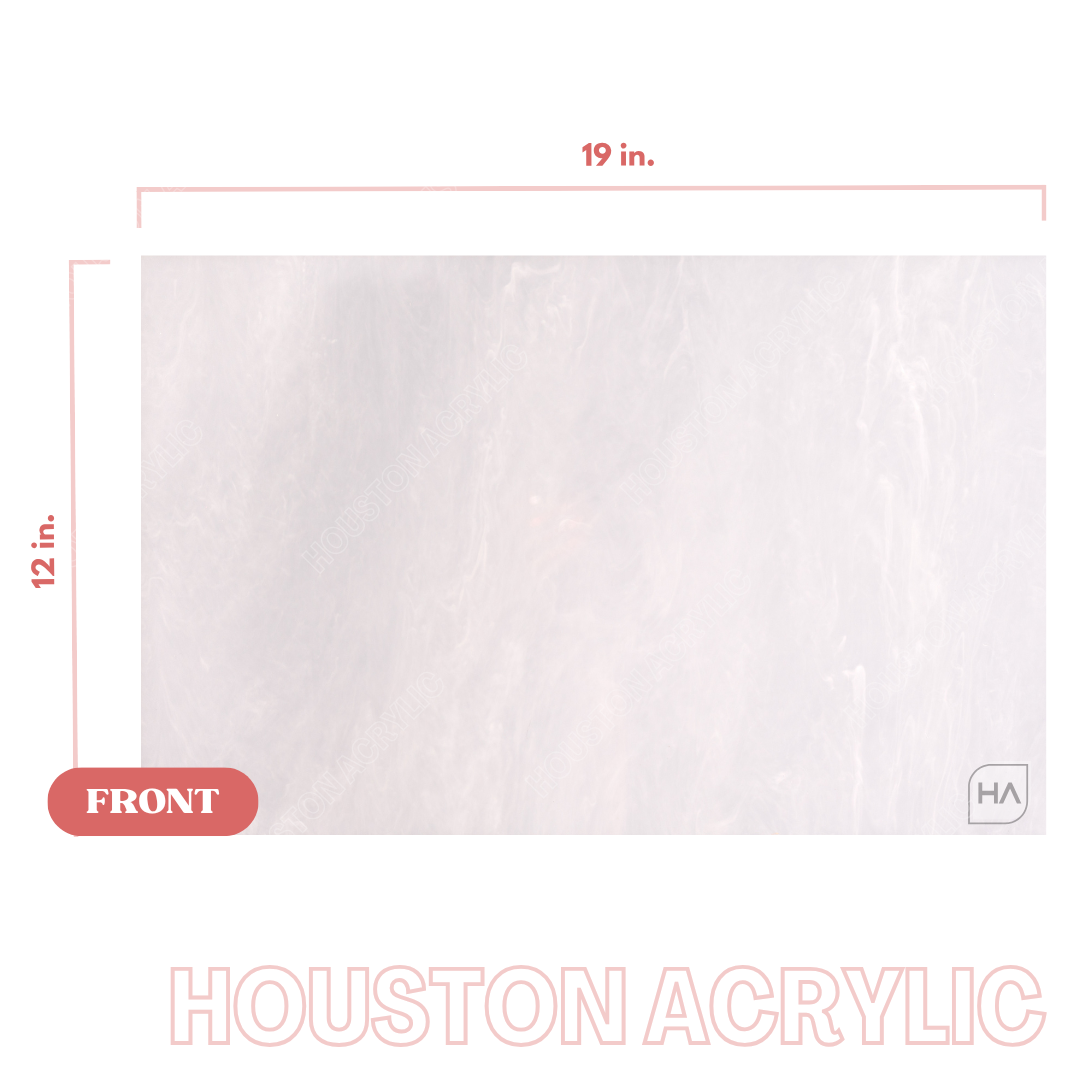 1/8" White Quartz Cast Acrylic Sheet Full Size Sheet View