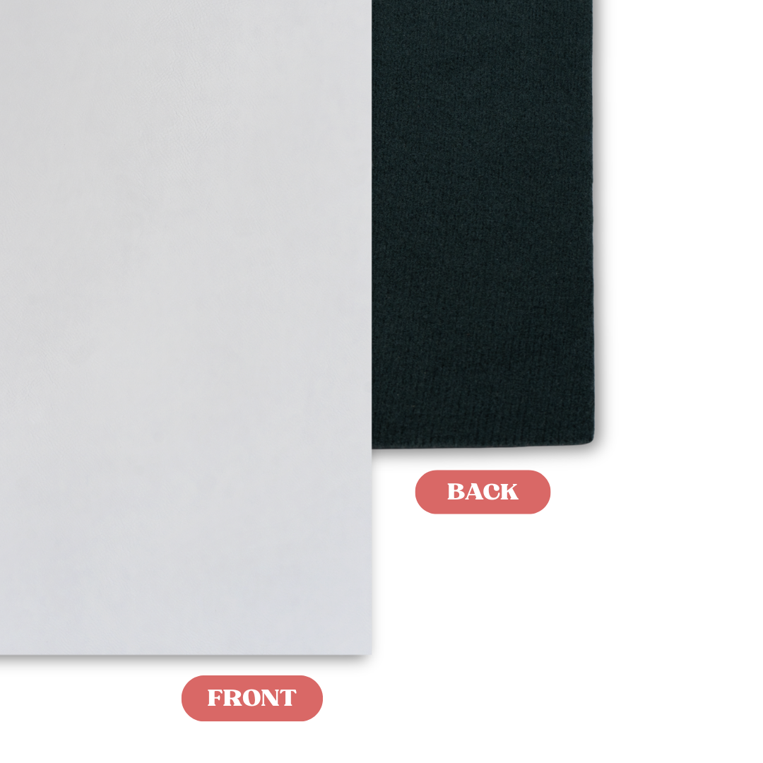 White/Gold MakerLeatherette Sheet Front and Back Comparison