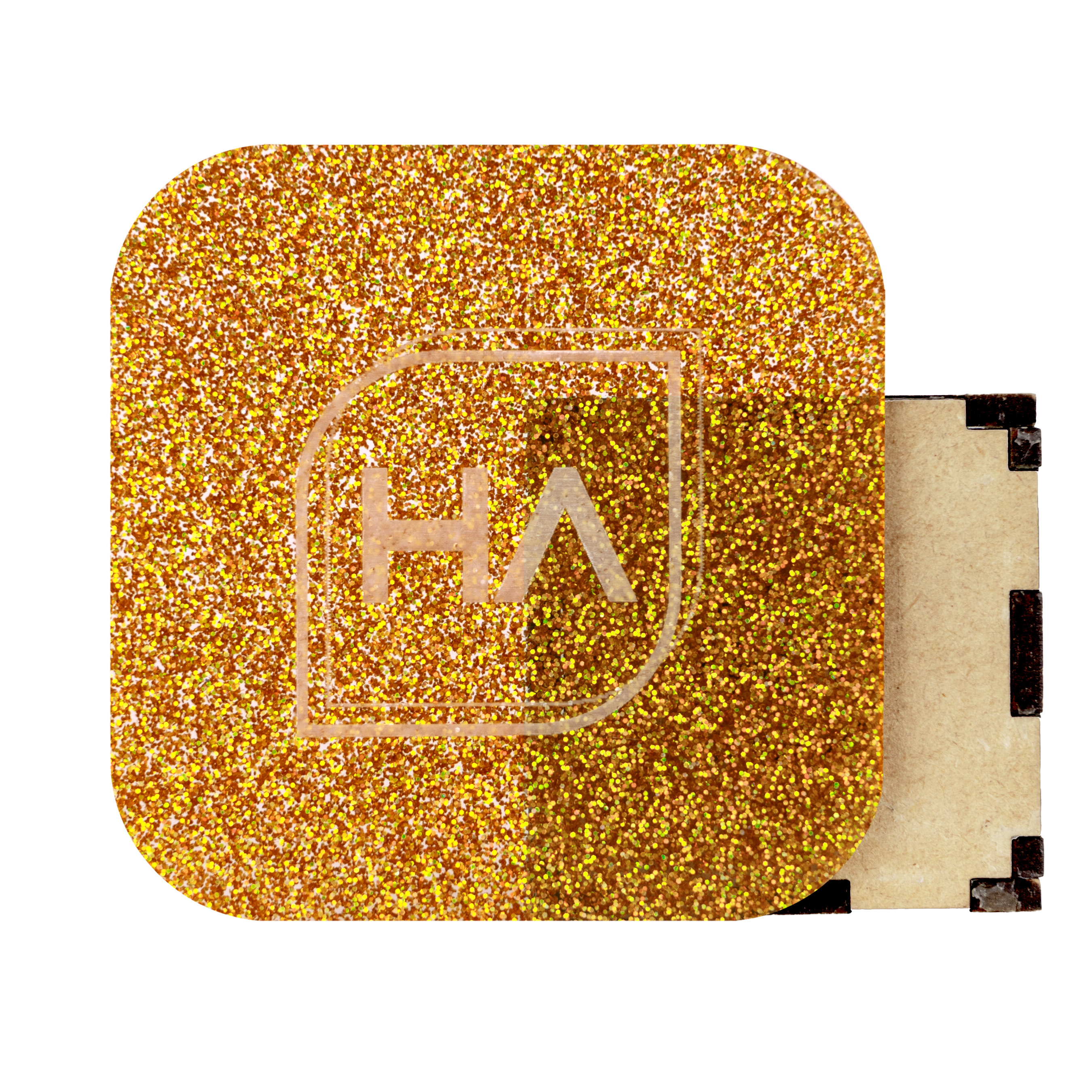 1/8" Yellow Gold Glitter Cast Acrylic Sheet