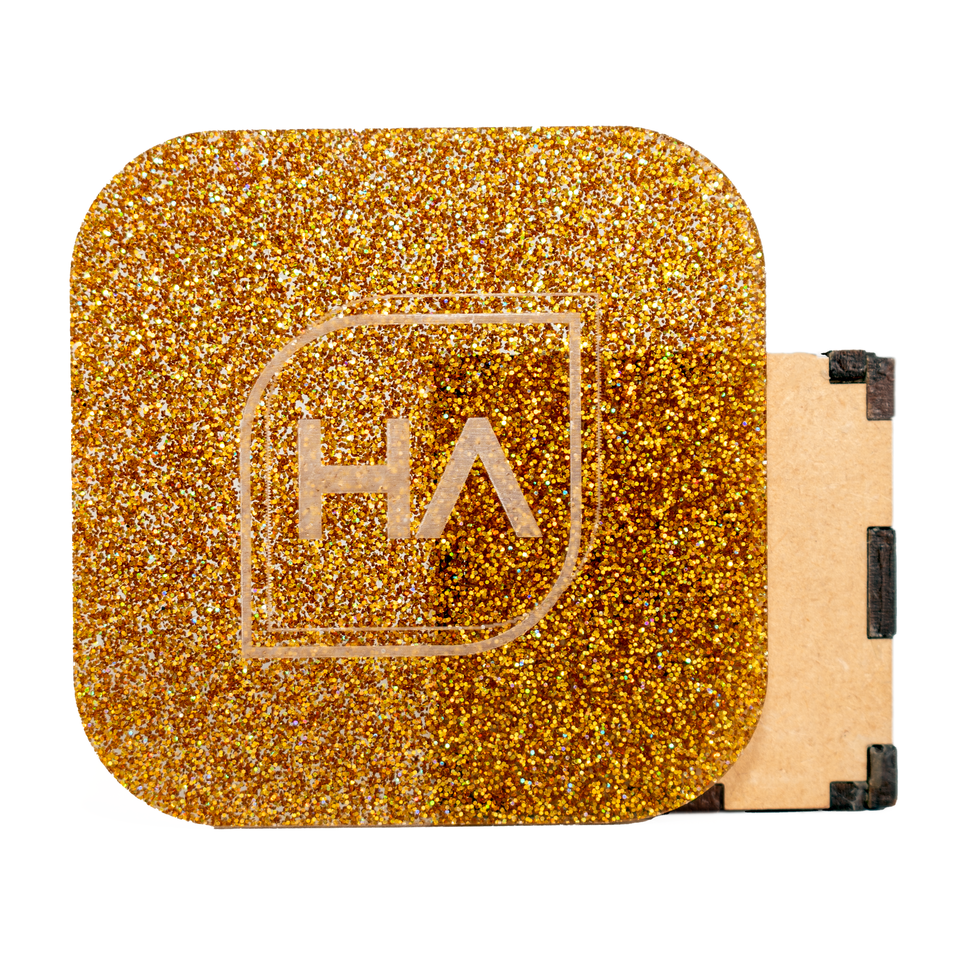 1/8" Yellow Gold Glitter Cast Acrylic Sheet