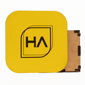 .020" Flexible Plastic Sheet  Yellow/Black - 3M Backed - 12" x 12" Sheet