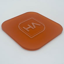 Load image into Gallery viewer, frosted pumpkin orange cast acrylic for laser
