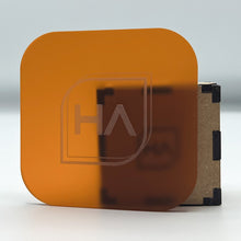 Load image into Gallery viewer, frosted pumpkin orange cast acrylic laser cutting
