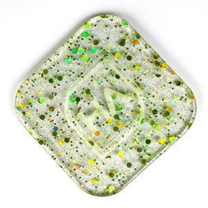 sugar lime green hex confetti cast acrylic sheet
